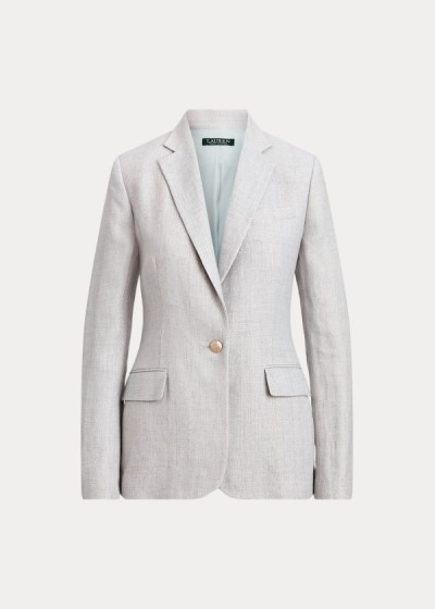 Ralph Lauren Herringbone Linen Blazer Dame Danmark (NHWVG2901)